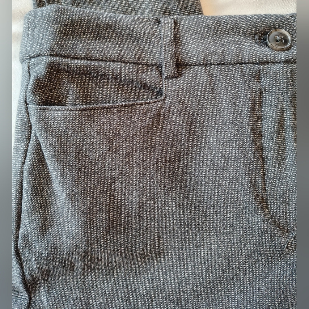 LOFT The Sutton Skinny Heathered Charcoal Gray Women's Dress Slacks Size 8 NWOT - Picture 4 of 12